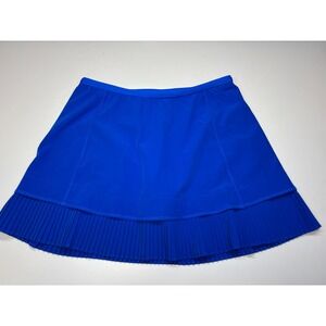 Ibkul Skirt XS Blue Tennis Golf Pull On Lined Skort Active Pleated